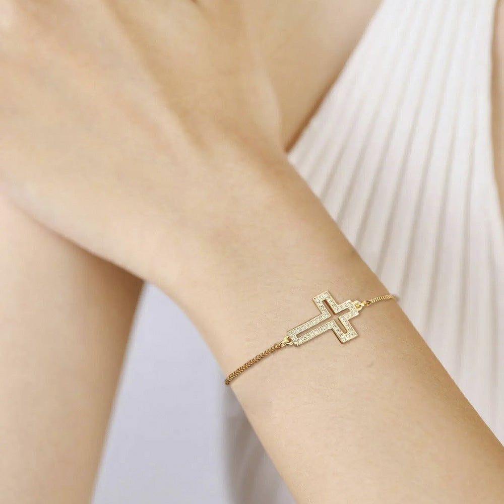 Pulseira Cruz Vazada