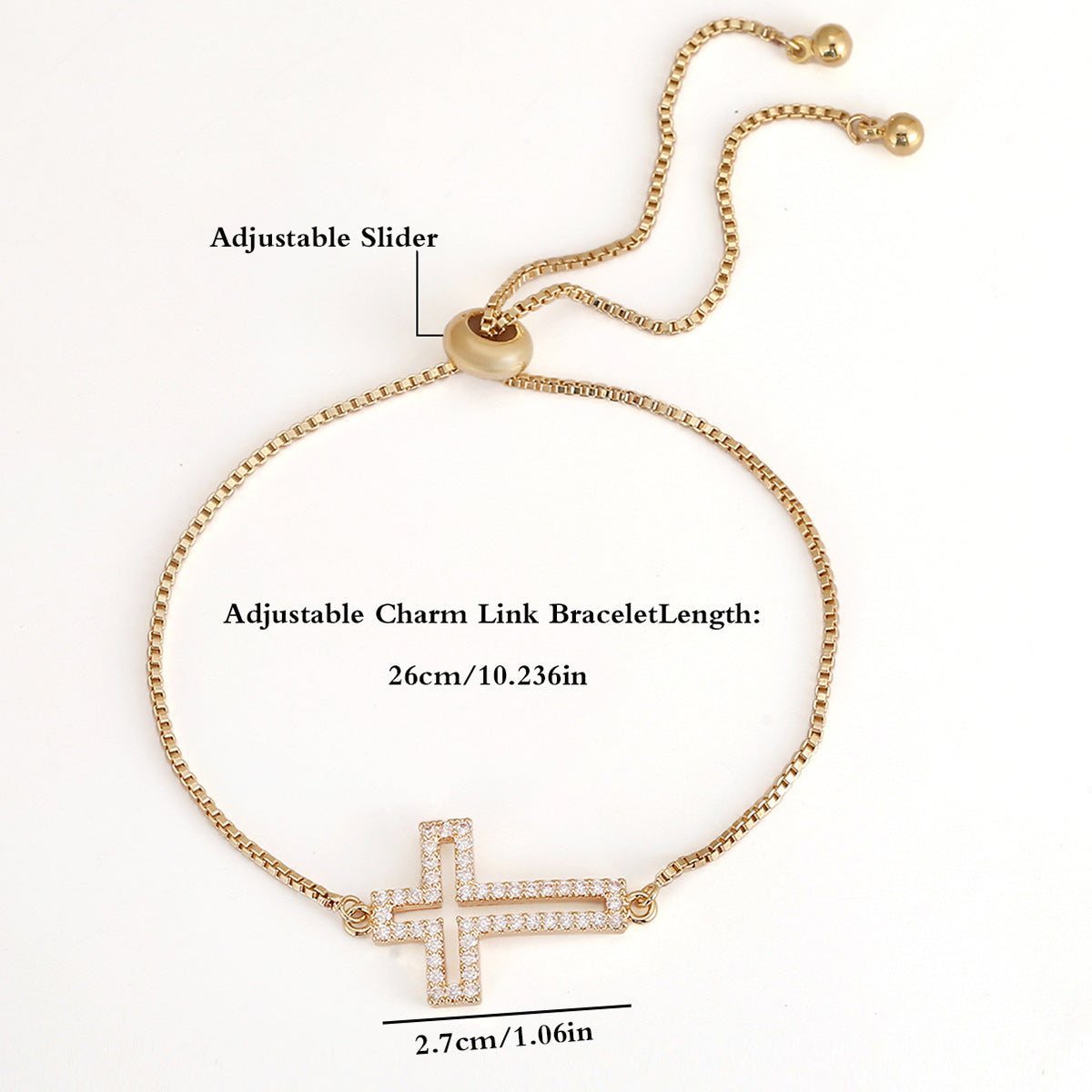 Pulseira Cruz Vazada